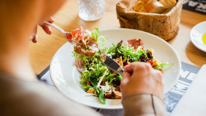 person eating food