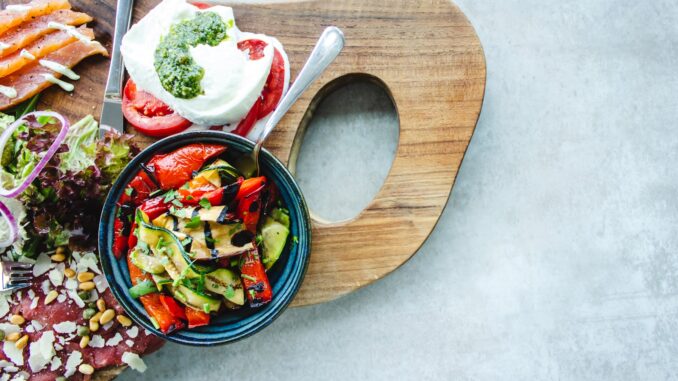 tray of food on white surface